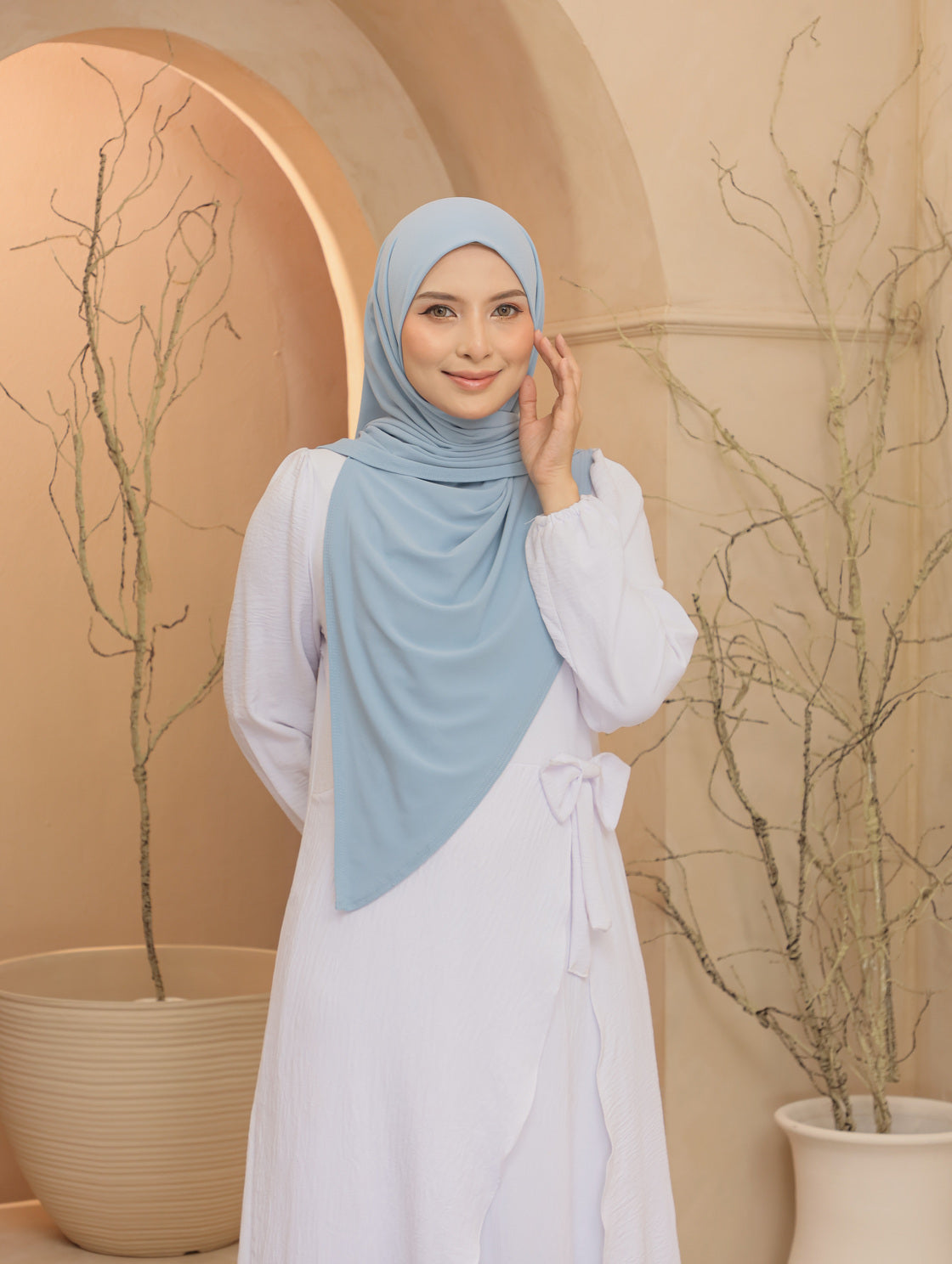 Bawal Lazy Premium Mosscrepe in BabyBlue