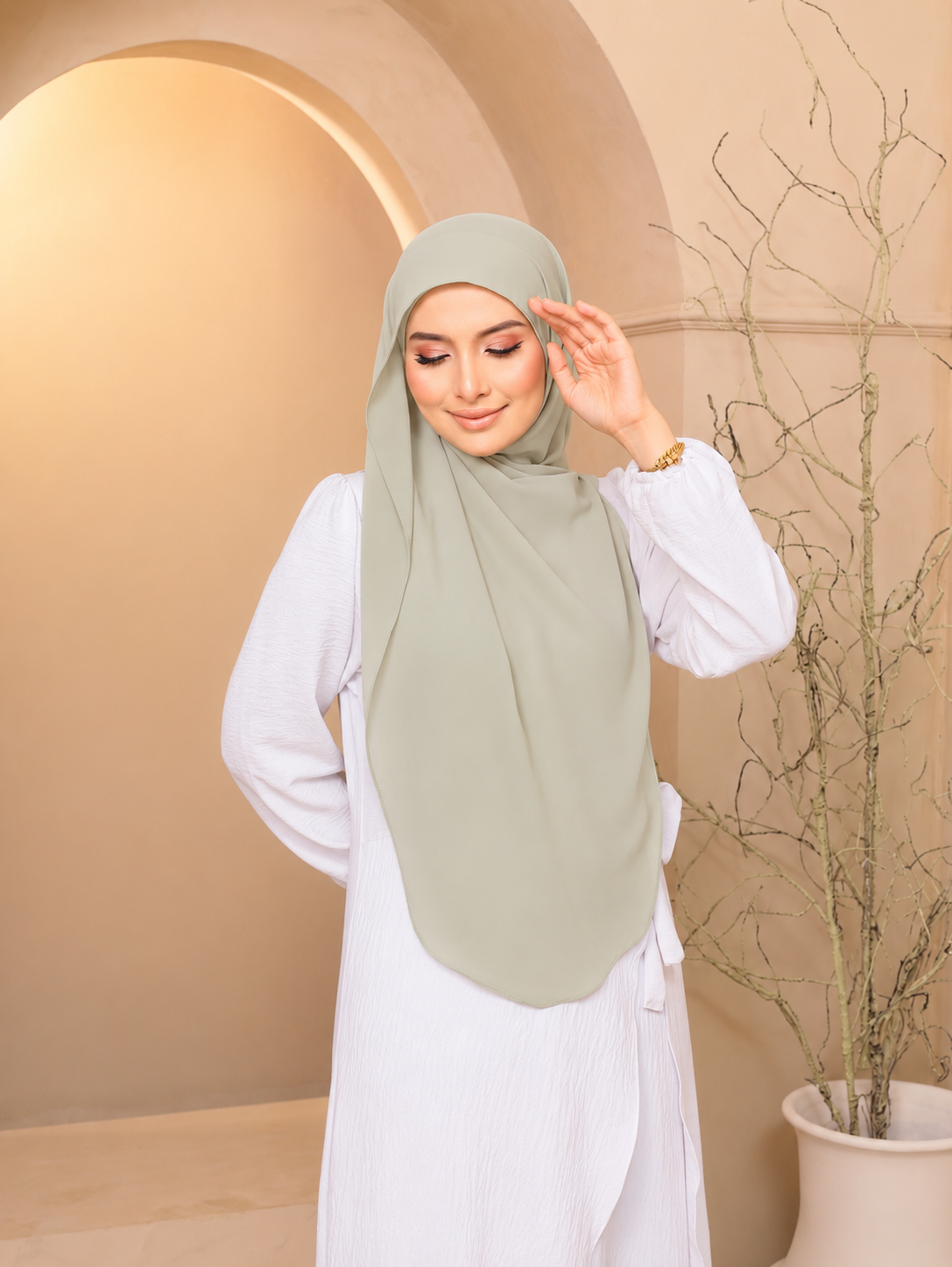 Butterfly Chiffon in Pistachio