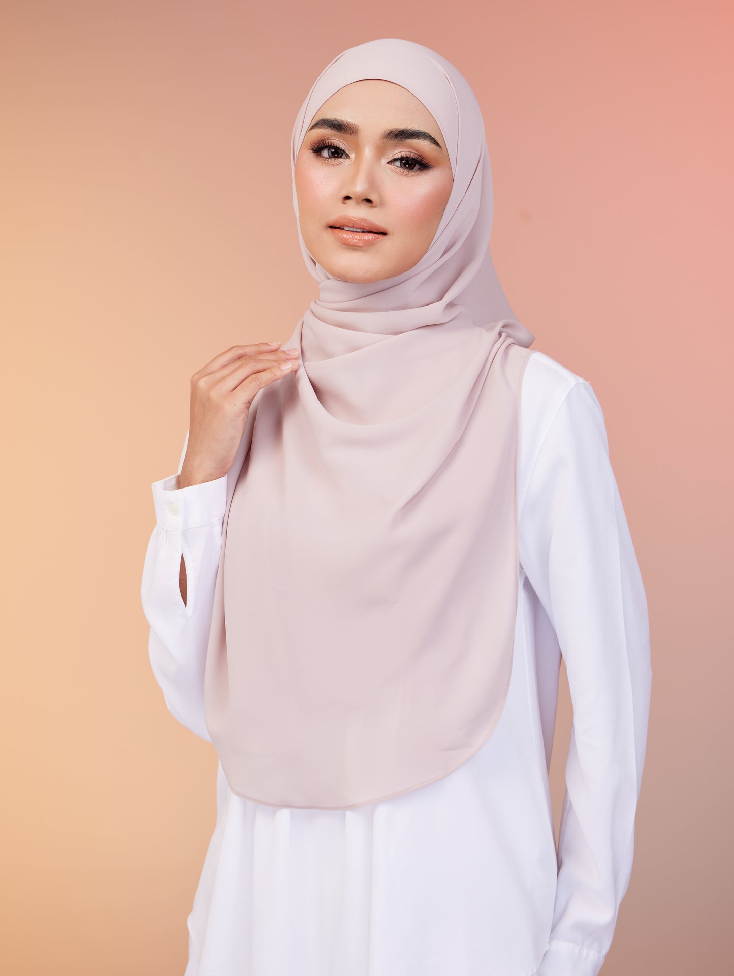Maya Shawl Chiffon in Light Pink