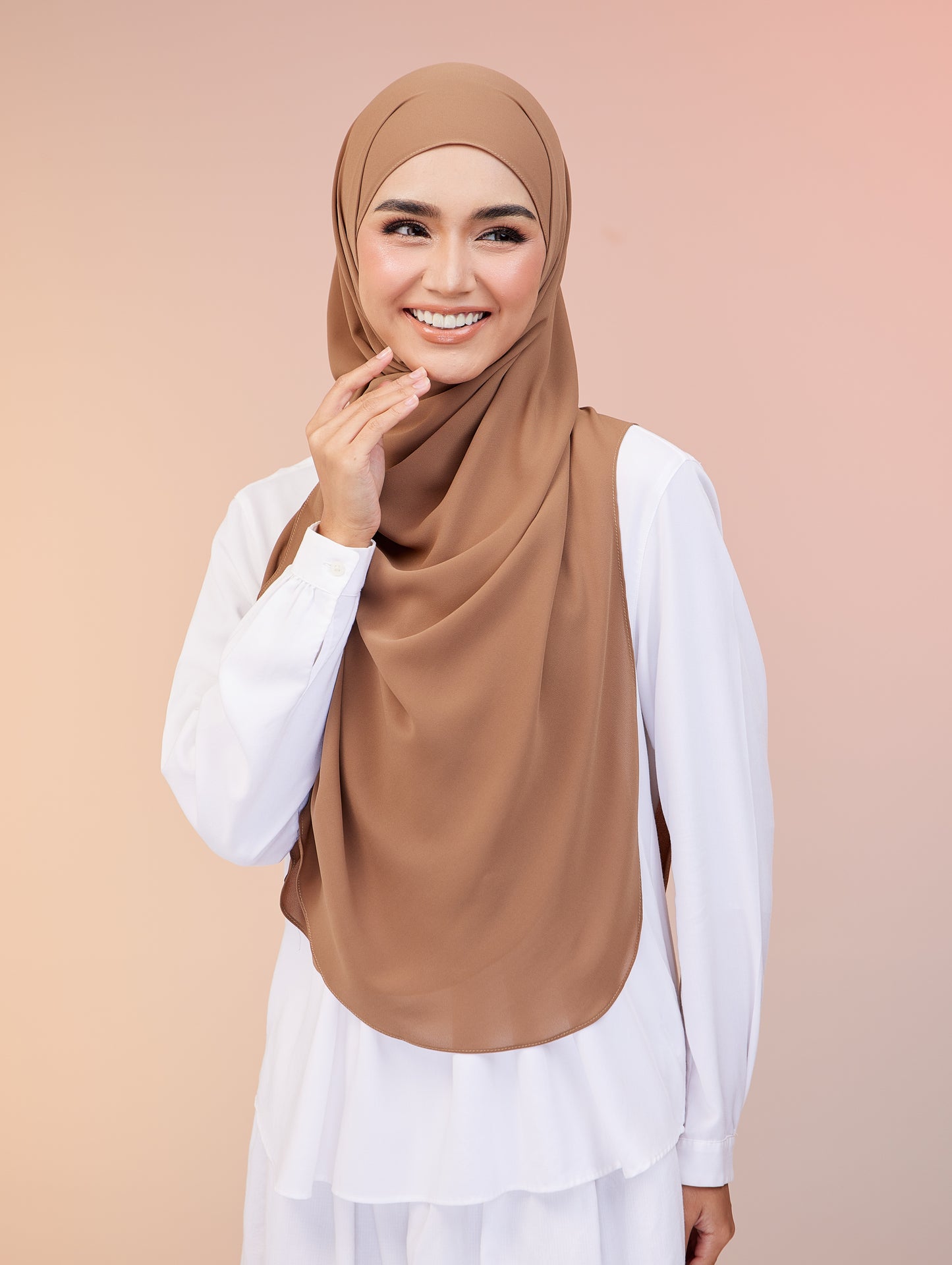 Maya Shawl Chiffon in Coffee