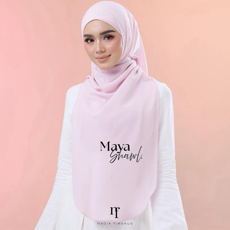 Maya Shawl Chiffon in Soft Pink