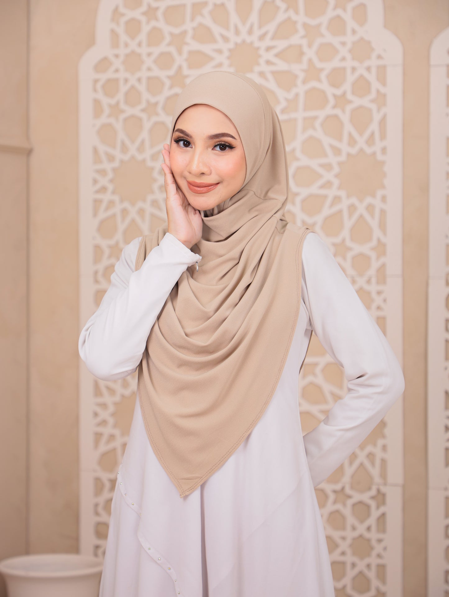 Husna Instant Hijab in Sand