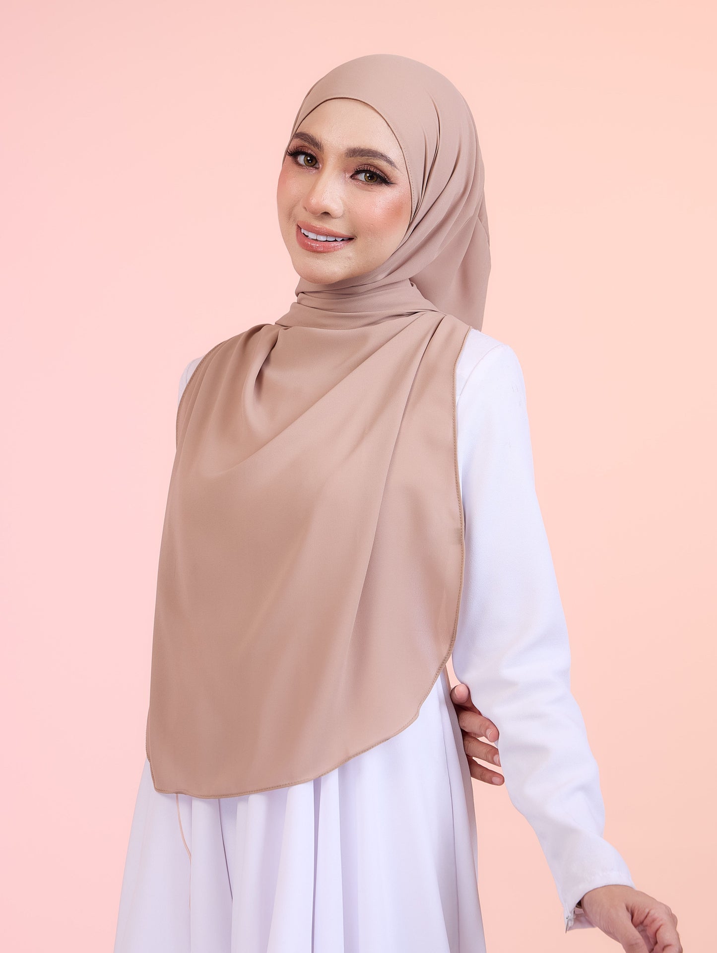 Butterfly Hoodie Shawl in Caramel