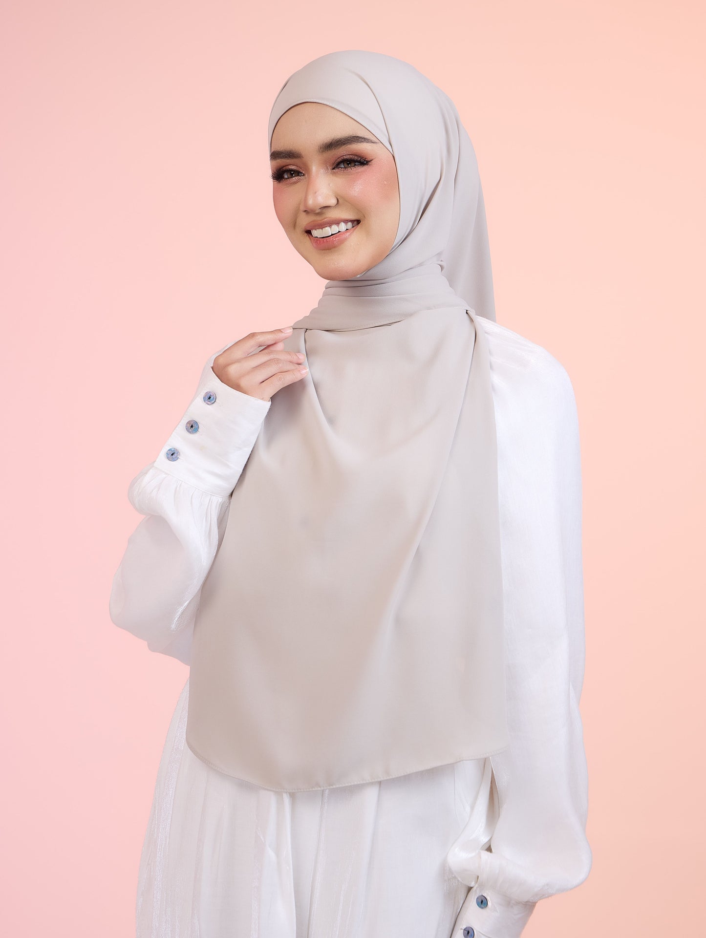 Butterfly Hoodie Shawl in Stone