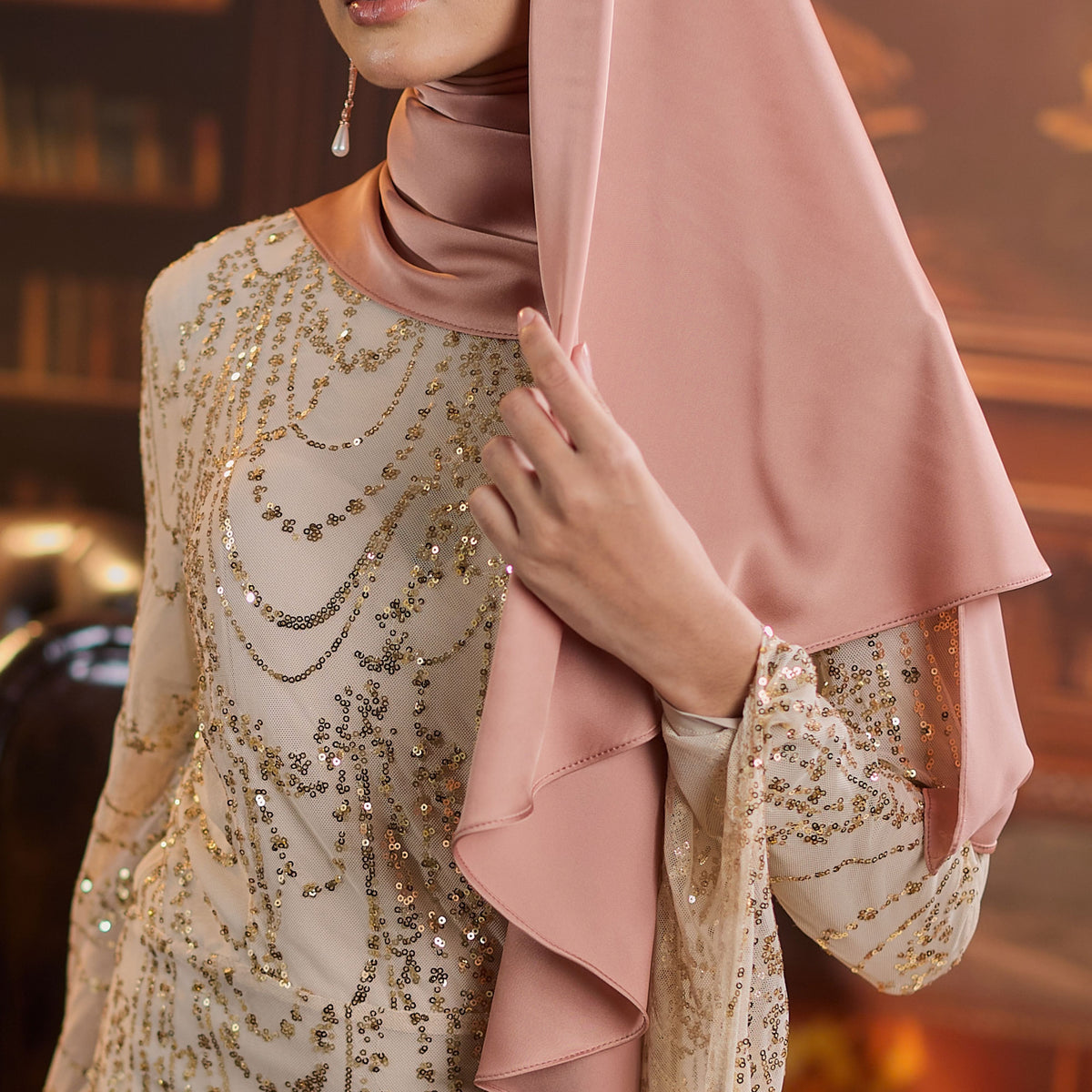 Trishawl Armani Silk in Champagne