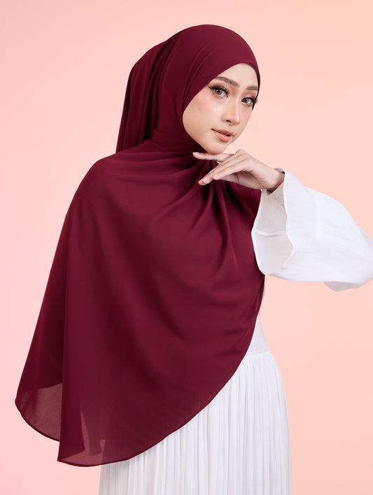 LUNARA Shawl in Burgundy