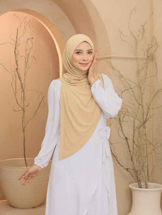 Bawal Lazy Premium Mosscrepe in Cream