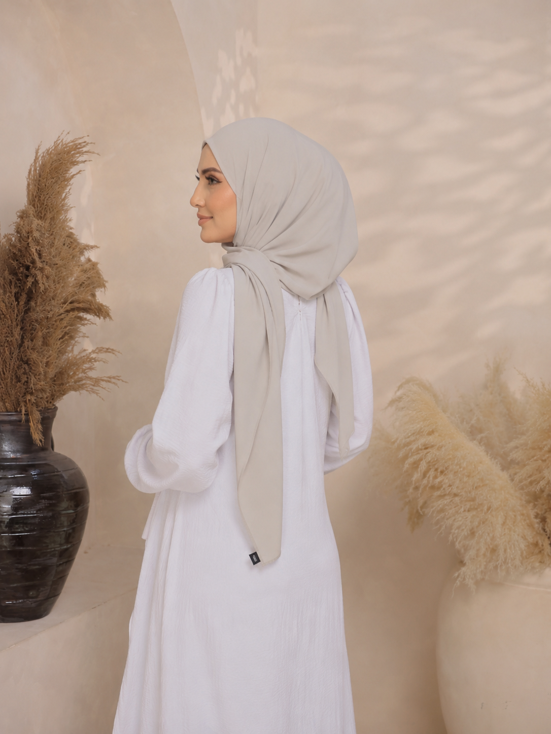 Hoodie Chiffon in Silver