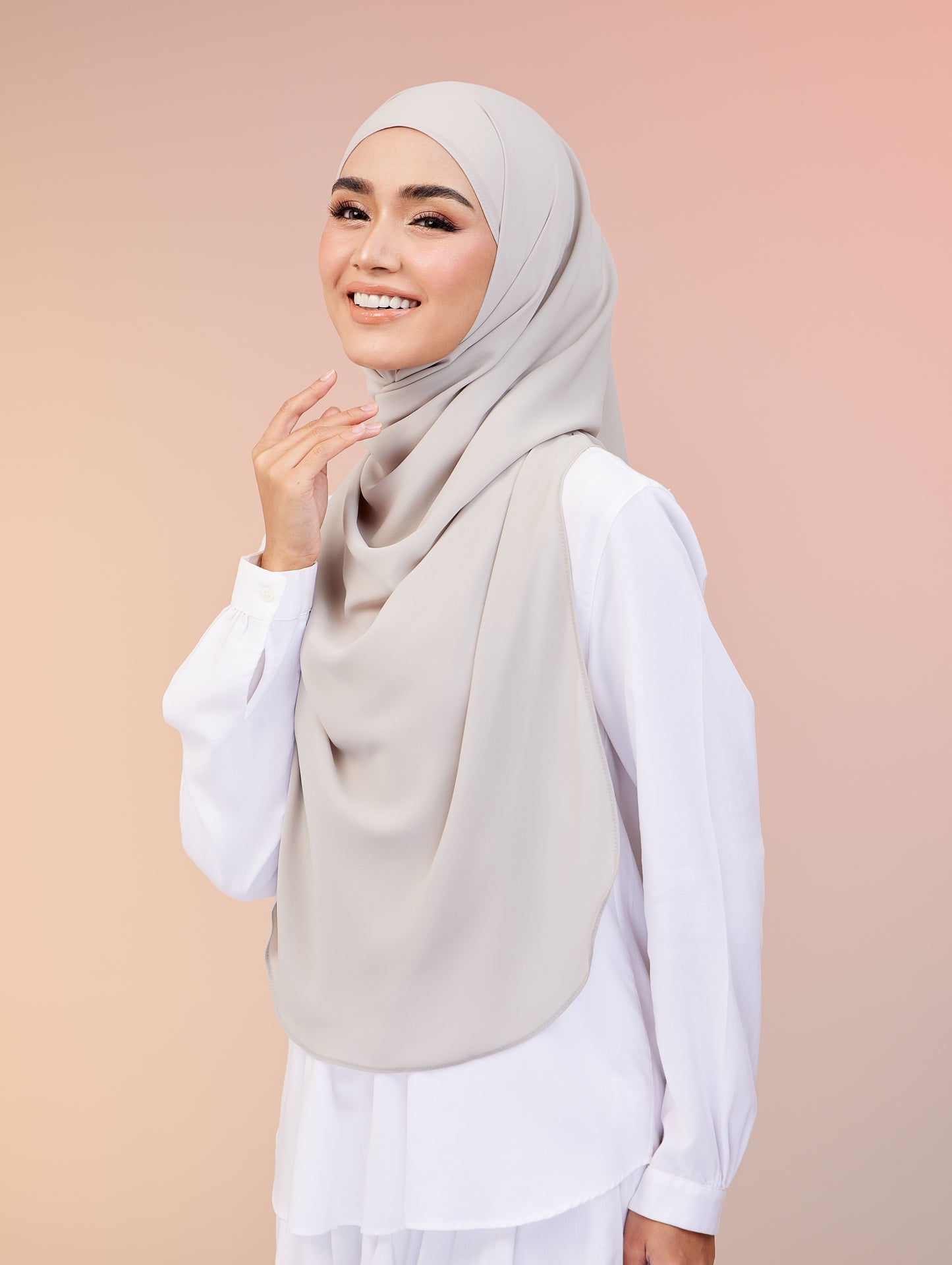 Maya Shawl Chiffon in Stone