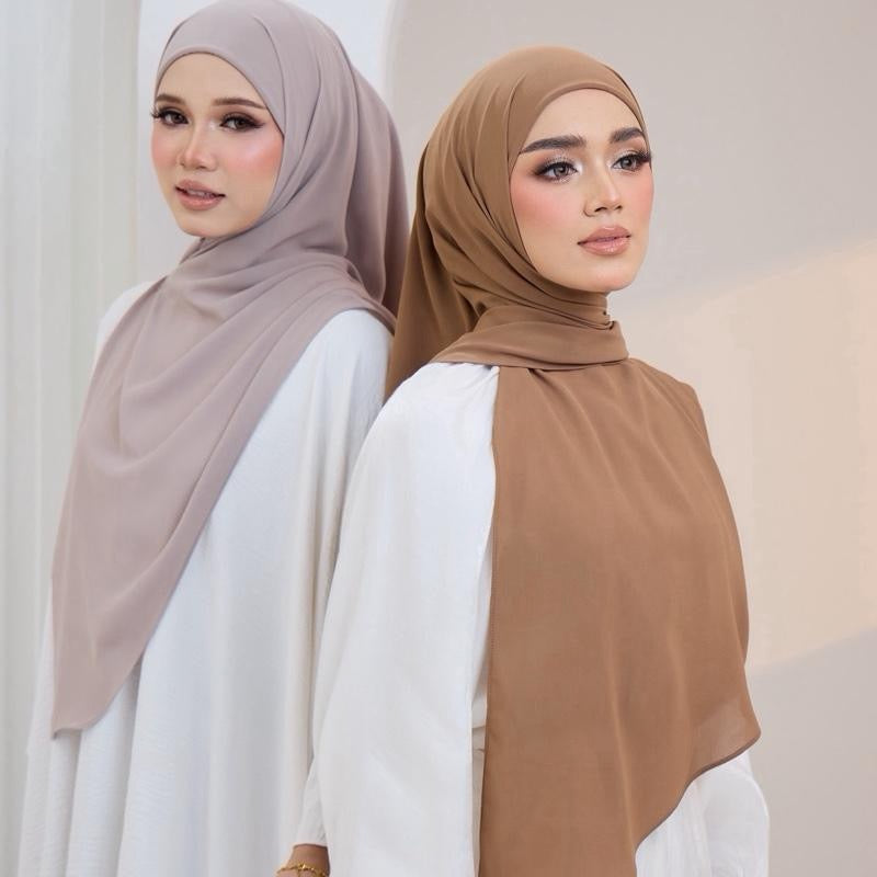 Trishawl Chiffon Luxe 2.0 in Coffee