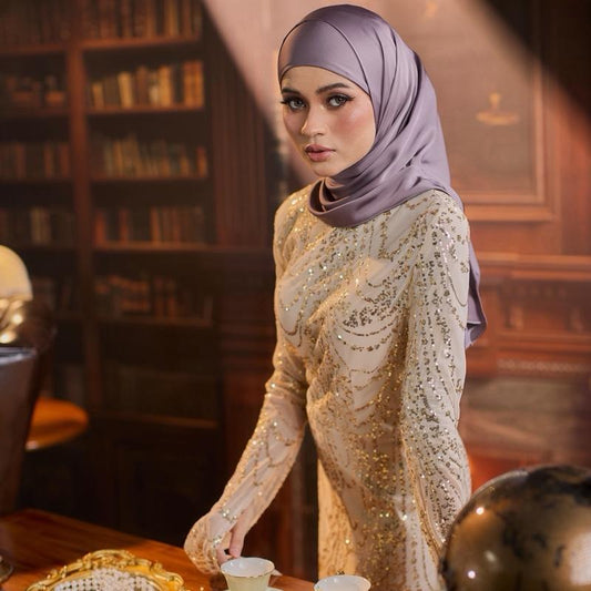 Trishawl Armani Silk in Greyish Purple