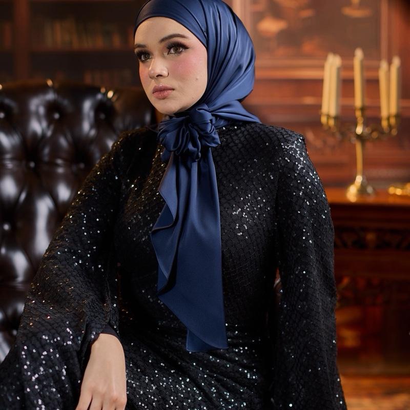 Trishawl Armani Silk in Navy