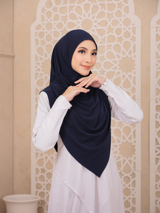 Husna Instant Hijab in Navy