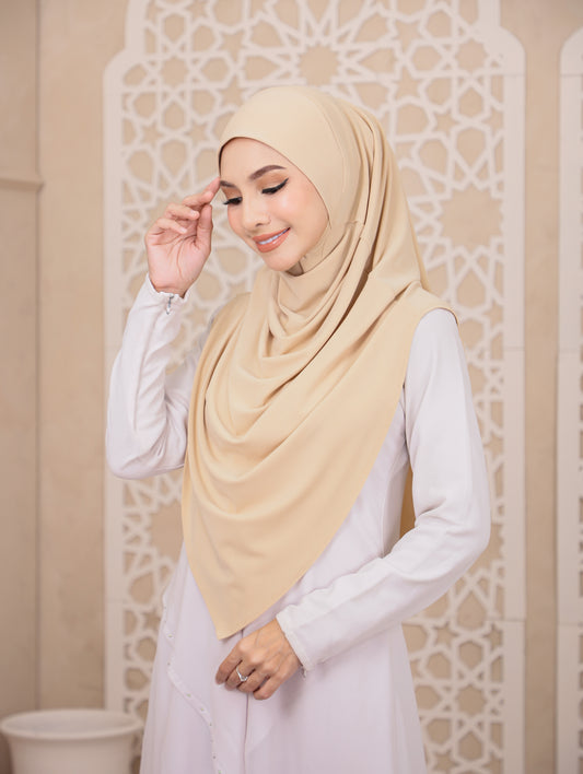 Husna Instant Hijab in Cream