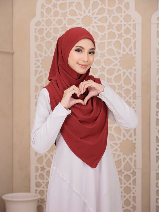 Husna Instant Hijab in Maroon