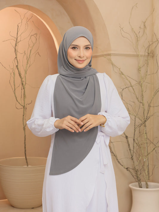 Hoodie Shawl in CoolGrey