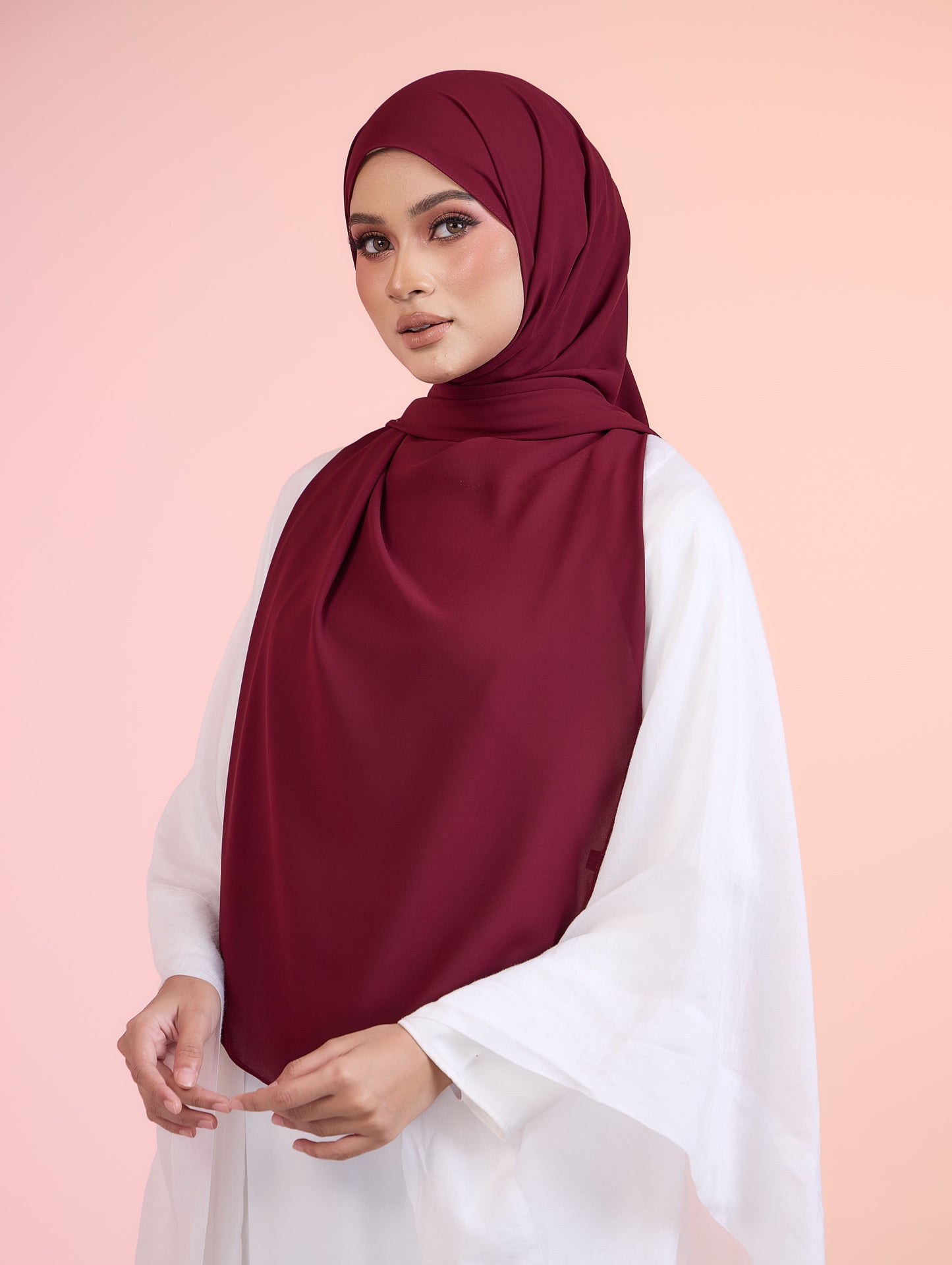 Butterfly Hoodie Shawl in Burgundy
