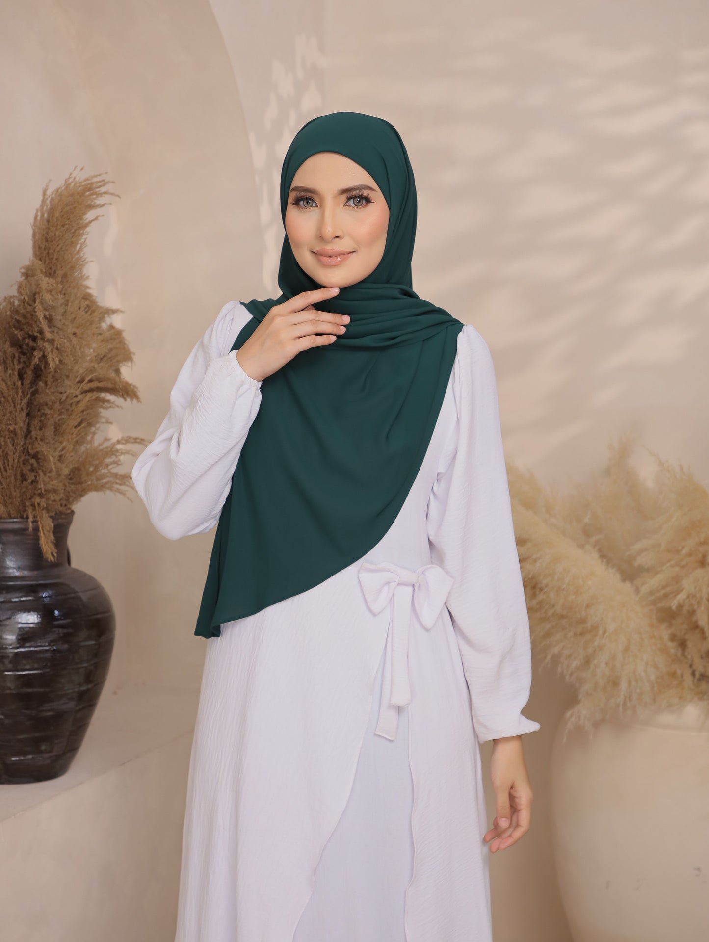 Trishawl Chiffon in Emerald