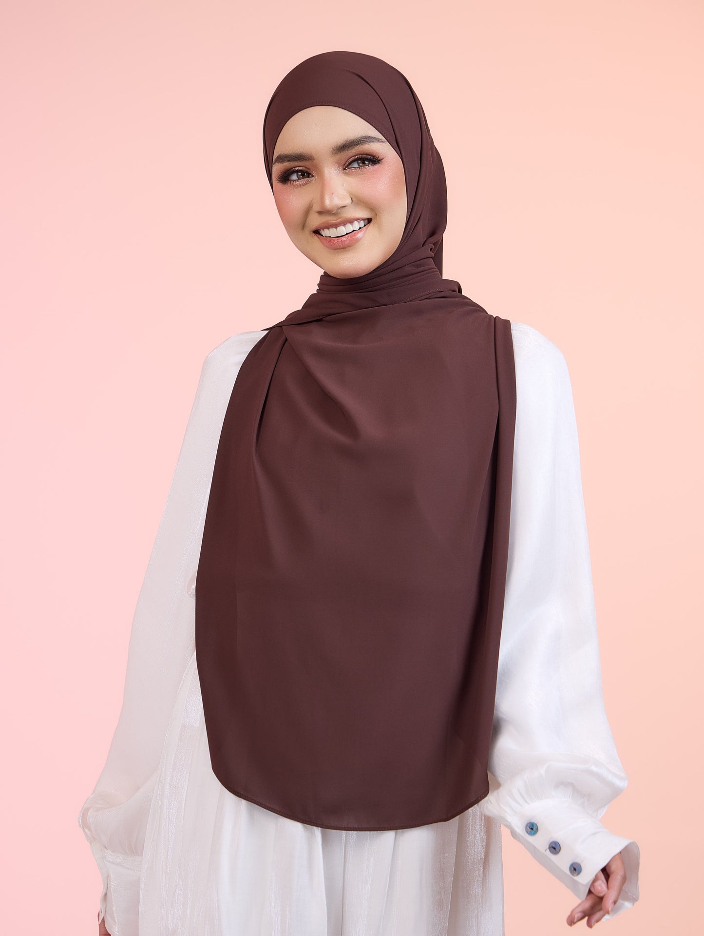 Butterfly Hoodie Shawl in Rich Brown