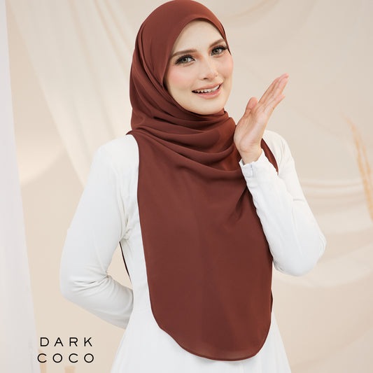 Maya Shawl Chiffon in Dark Coco