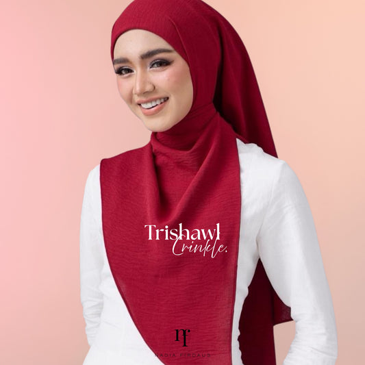 Trishawl Crinkle 2.0 in Red Chilli