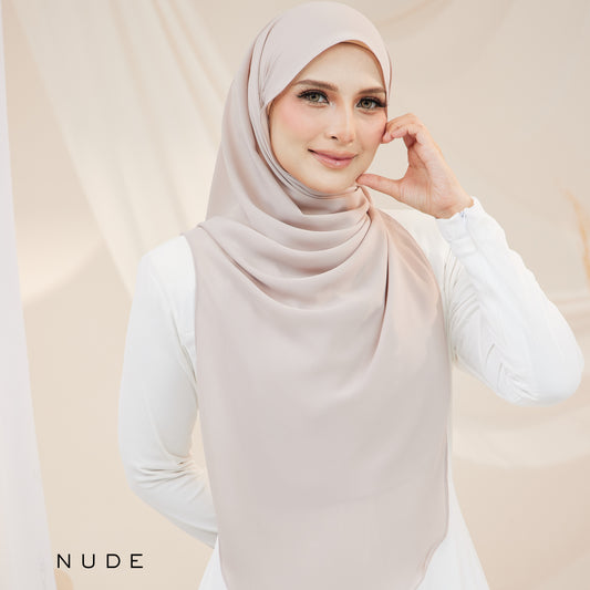 Maya Shawl Chiffon in Nude