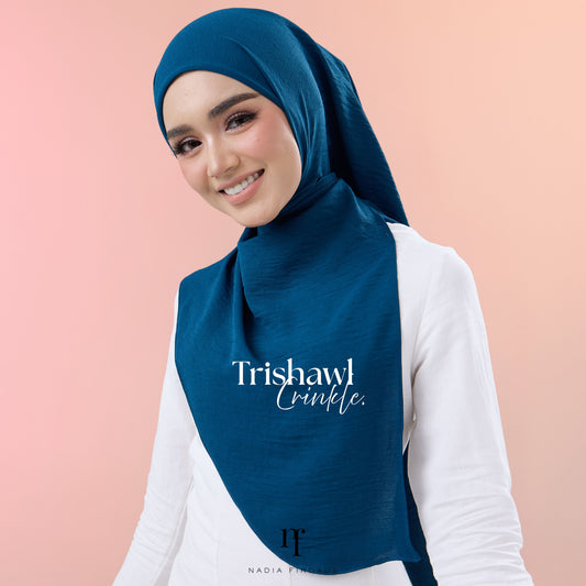 Trishawl Crinkle 2.0 in Blue Emerald