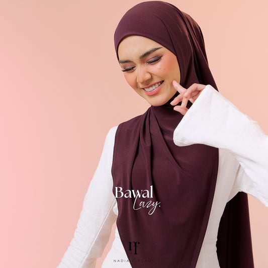 Bawal Lazy Lycra Jersey in Mahogany Brown