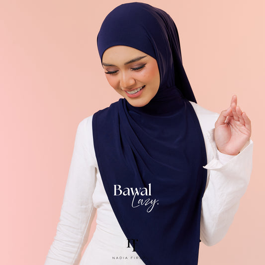 Bawal Lazy Lycra Jersey in Navy