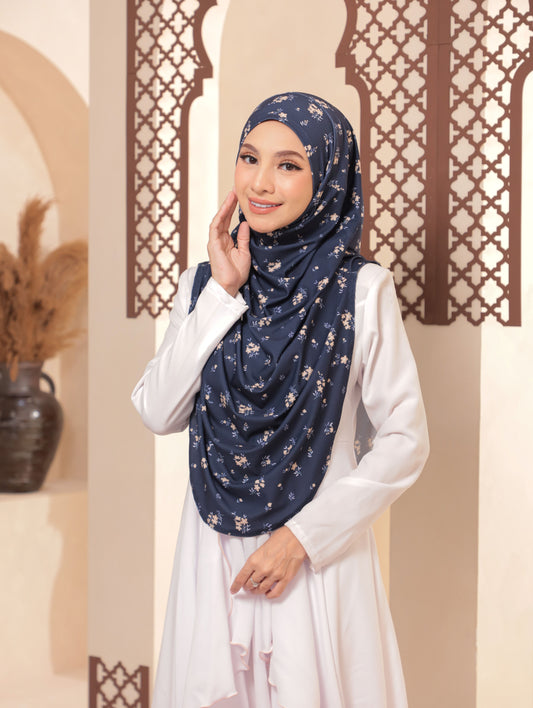 Zoya Labuh Bunga Series in Navy