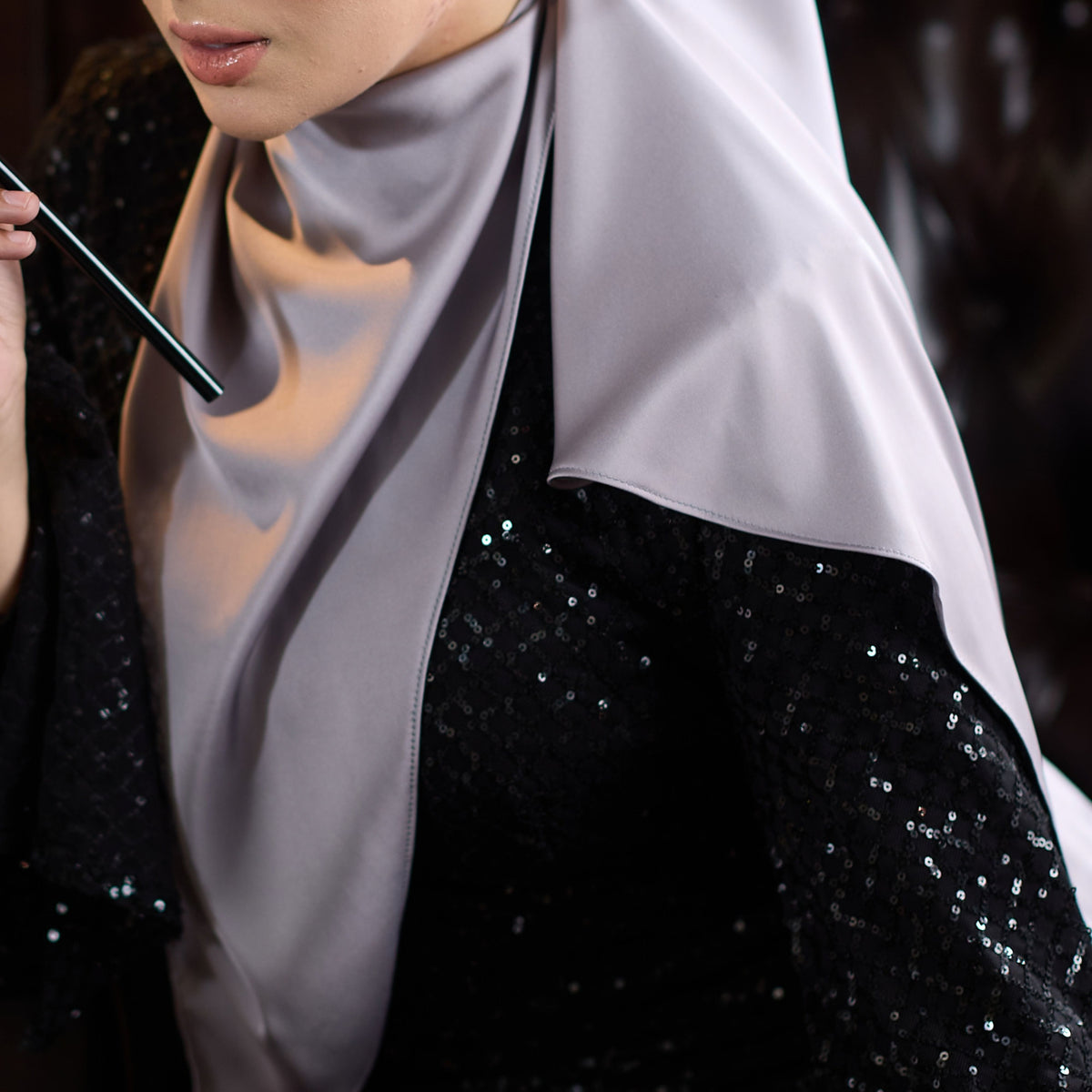 Trishawl Armani Silk in Silver