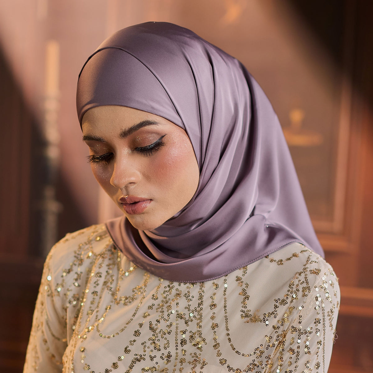 Trishawl Armani Silk in Greyish Purple