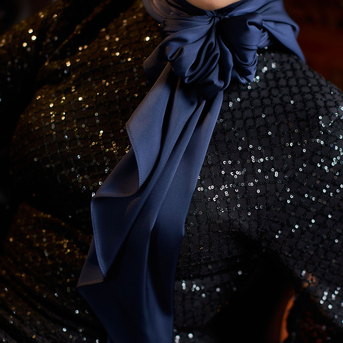 Trishawl Armani Silk in Navy